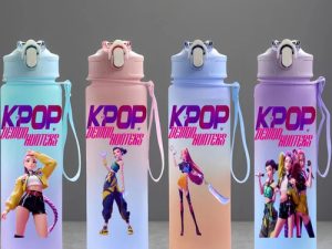 K-Pop: Demon Hunters Anime Character Water Cup Large Capacity Outdoor