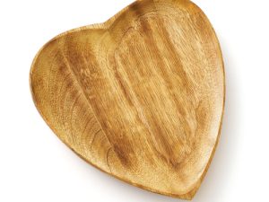 alaya heart tray – handcrafted mango wood
